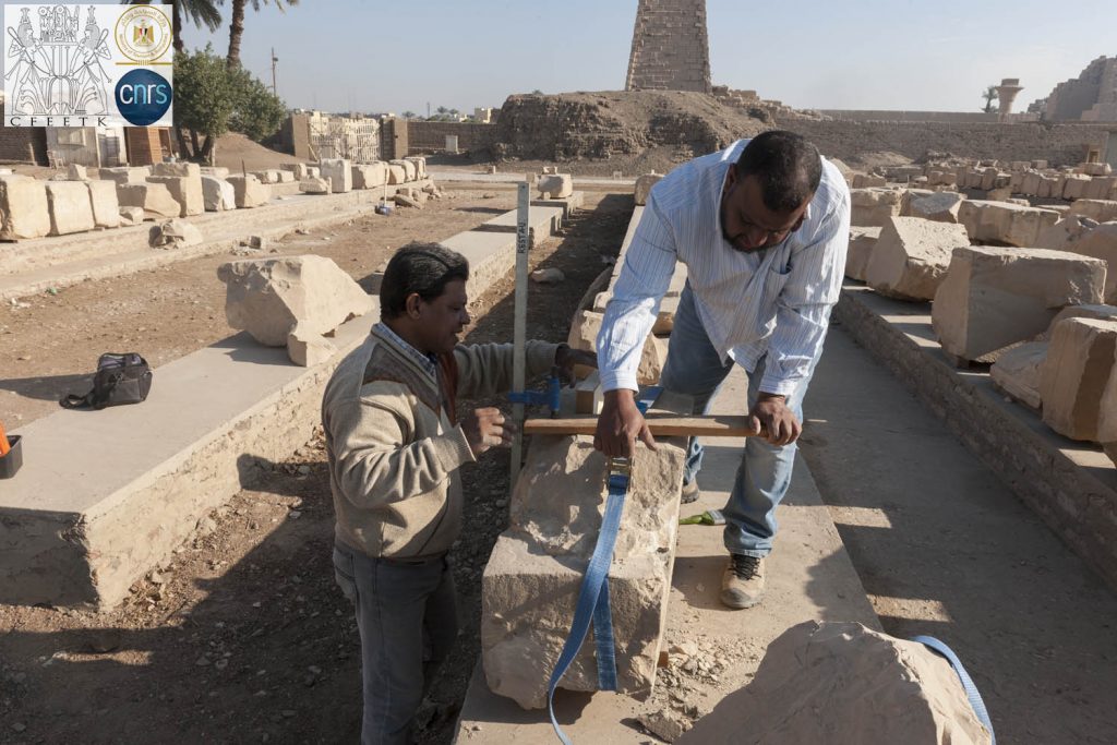 Restoration of the scattered blocks of Amenhotep Ist at Karnak by CFEETK