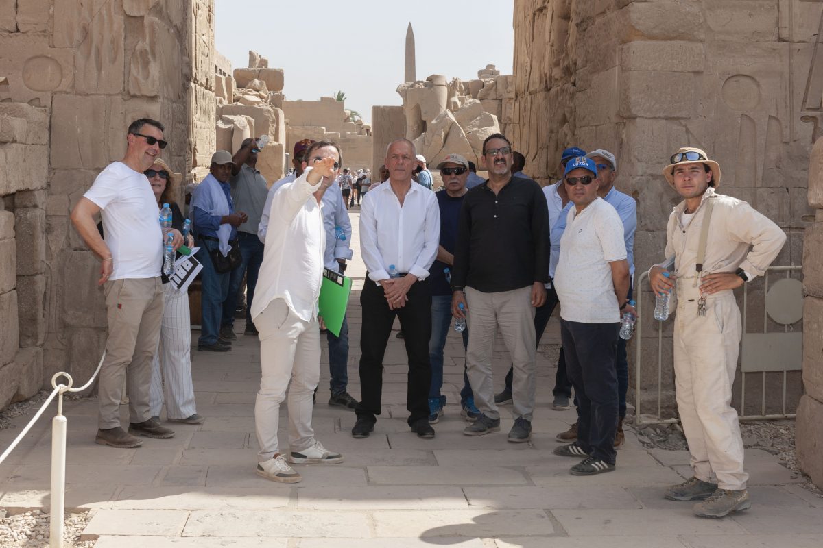 Visite d’Antoine Petit (PDG du CNRS) à Louqsor et Karnak